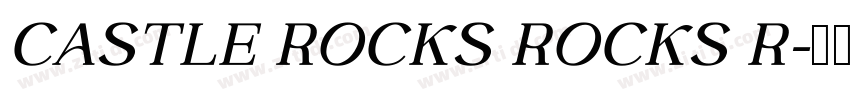 CASTLE ROCKS ROCKS R字体转换
